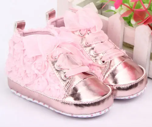 

New Baby Kid Girl Toddler Non-slip Soft Sole Crib Sneaker Shoes Prewalker Boots