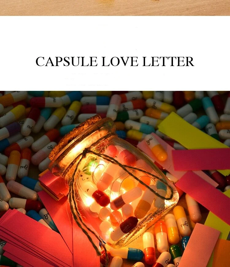 Smile, Love красочные капсулы для сообщений письмо Бумага для детей капсулы таблетки сообщение с буквенным принтом Kawaii смайлик улыбка таблетки 20 шт./партия