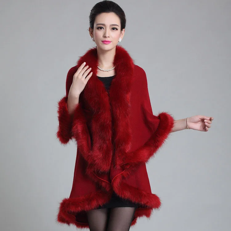 2016 Зимний новый женский темпераментный двойной вязаный кардиган накидка из