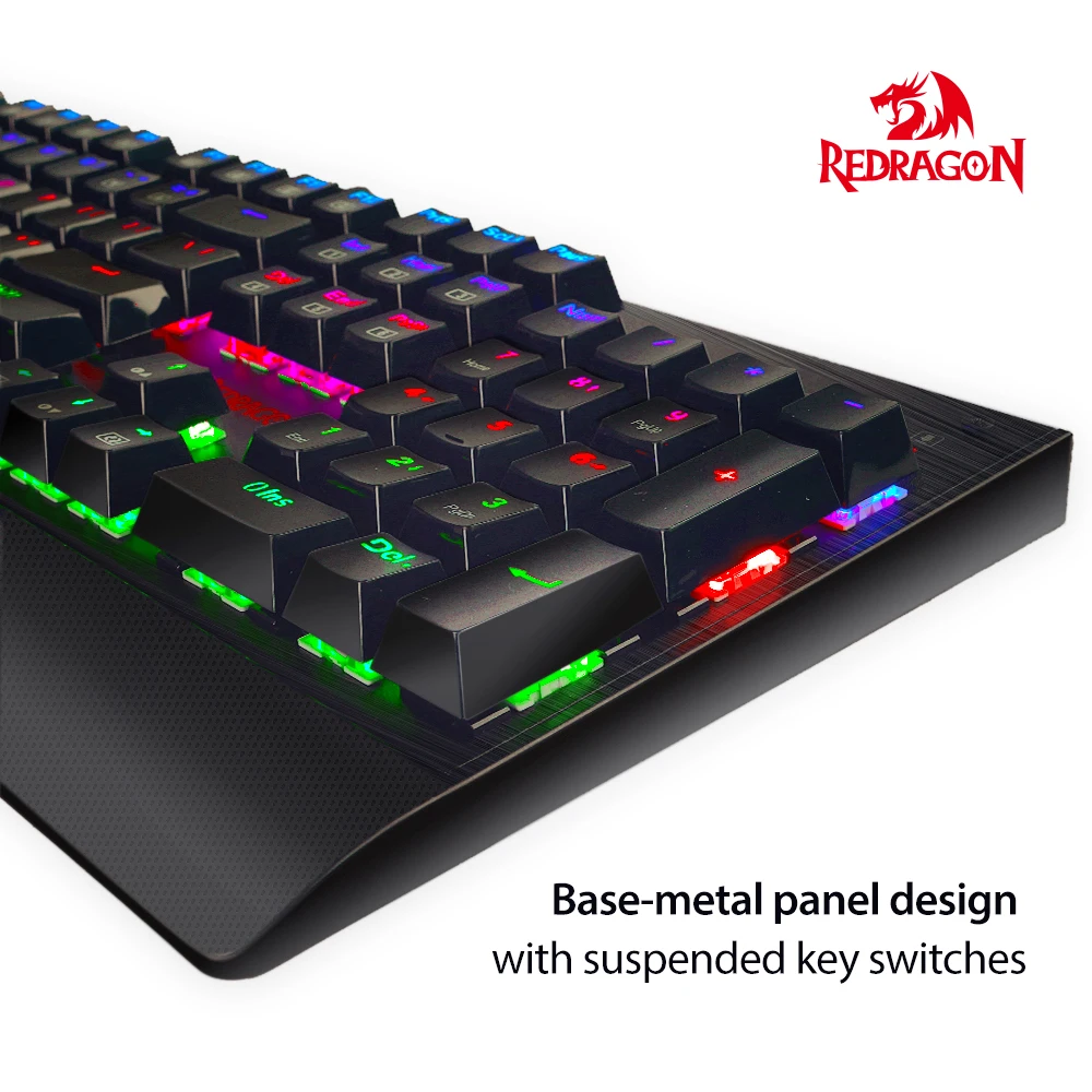 Redragon K557 Кала RGB подсветкой полный Размеры механические USB игровая клавиатура с 6