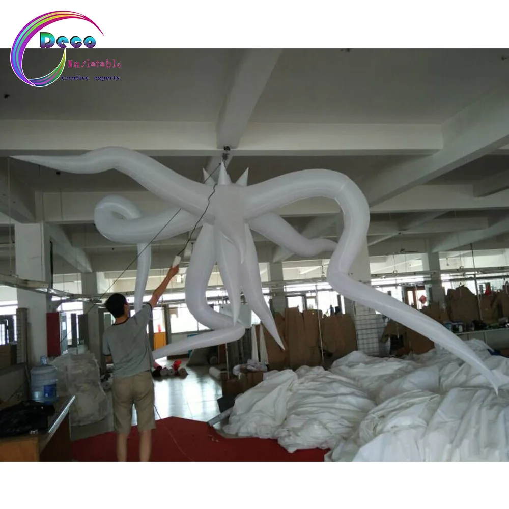 4 м Широкий изгиб свадебное украшение Надувная Светодиодная звезда с изменением