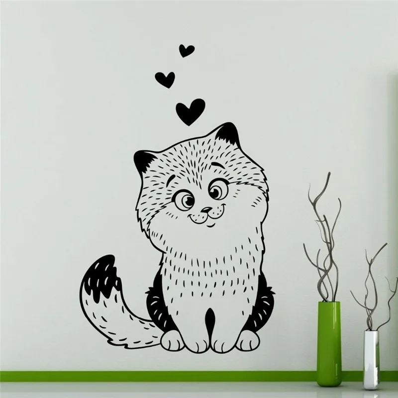 

Whole Pattern Cat Series Art Designed Wall Decals Wall Sticker Cute Cat For Home Kids bedroom Loving Decor Vinyl Mural