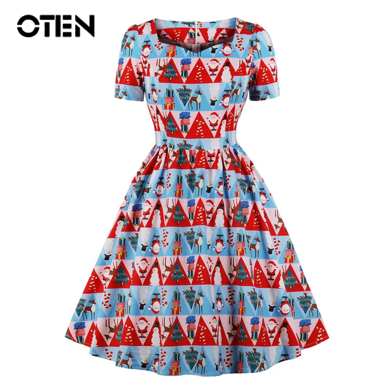 OTEN женские модные повседневные платья до колен с коротким рукавом