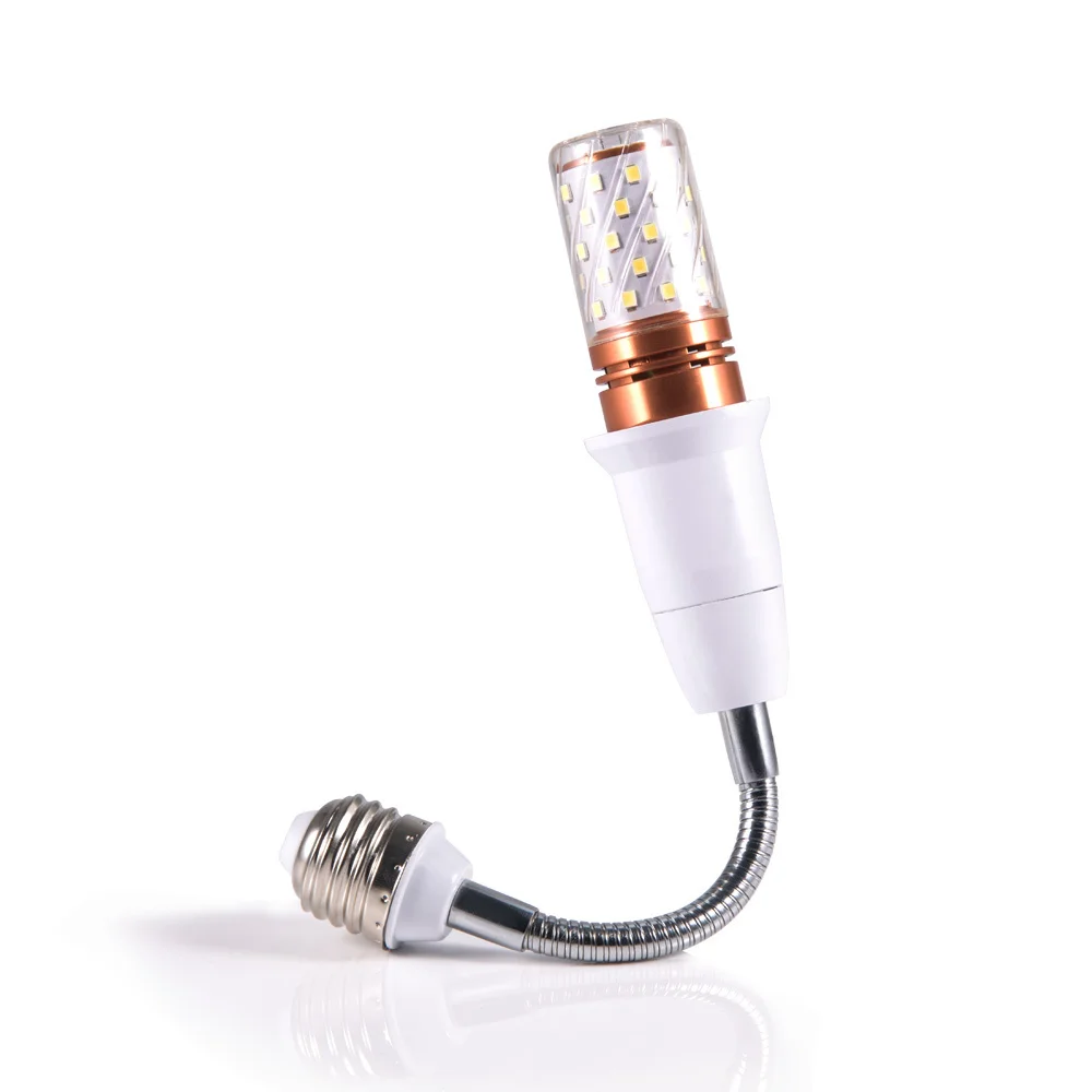 Гибкая E27 к удлинить Light Держатель конвертер светодио дный свет база Extender лампа