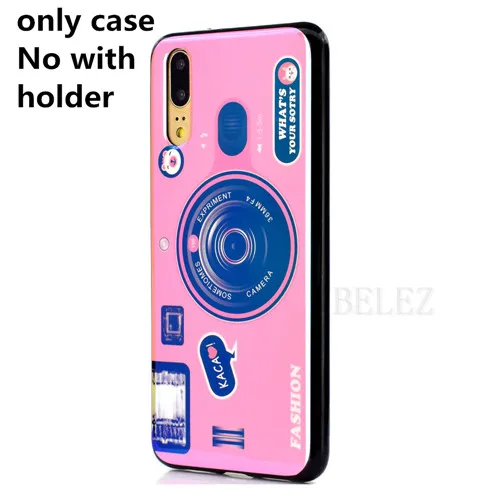Only case Мягкий термополиуретановый чехол для камеры Huawei Honor 7A 8S 8X 8C 10 Lite V10 20 10i 20i Pro Y6 Prime Y7 Y9 чехол с ремешком и подставкой - Цвет: Only case