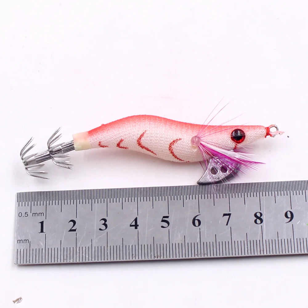 1Pcs 8cm 11g Squid Hook Hard Wood Shrimp For Sea Carp Fly Fishing Spinner Bait Accessories Hooks Tool Wobblers Fish Sport lures | Спорт и