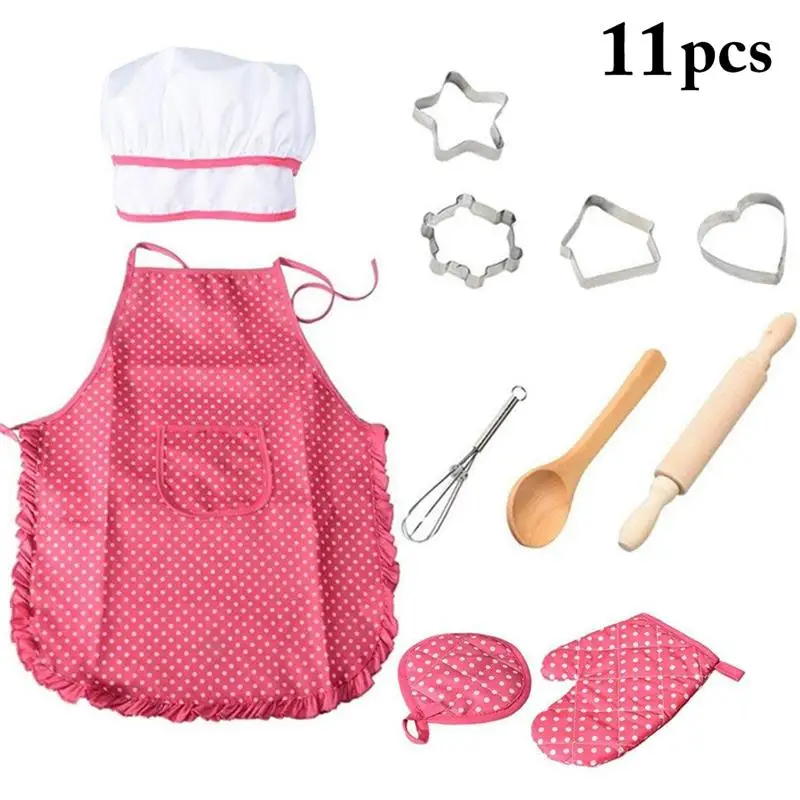

Kitchenware Set Baking Tool Chef Set Creative Roleplay Chef Hat Chef Apron With Cooking Accessories Kitchen Supplies For Home