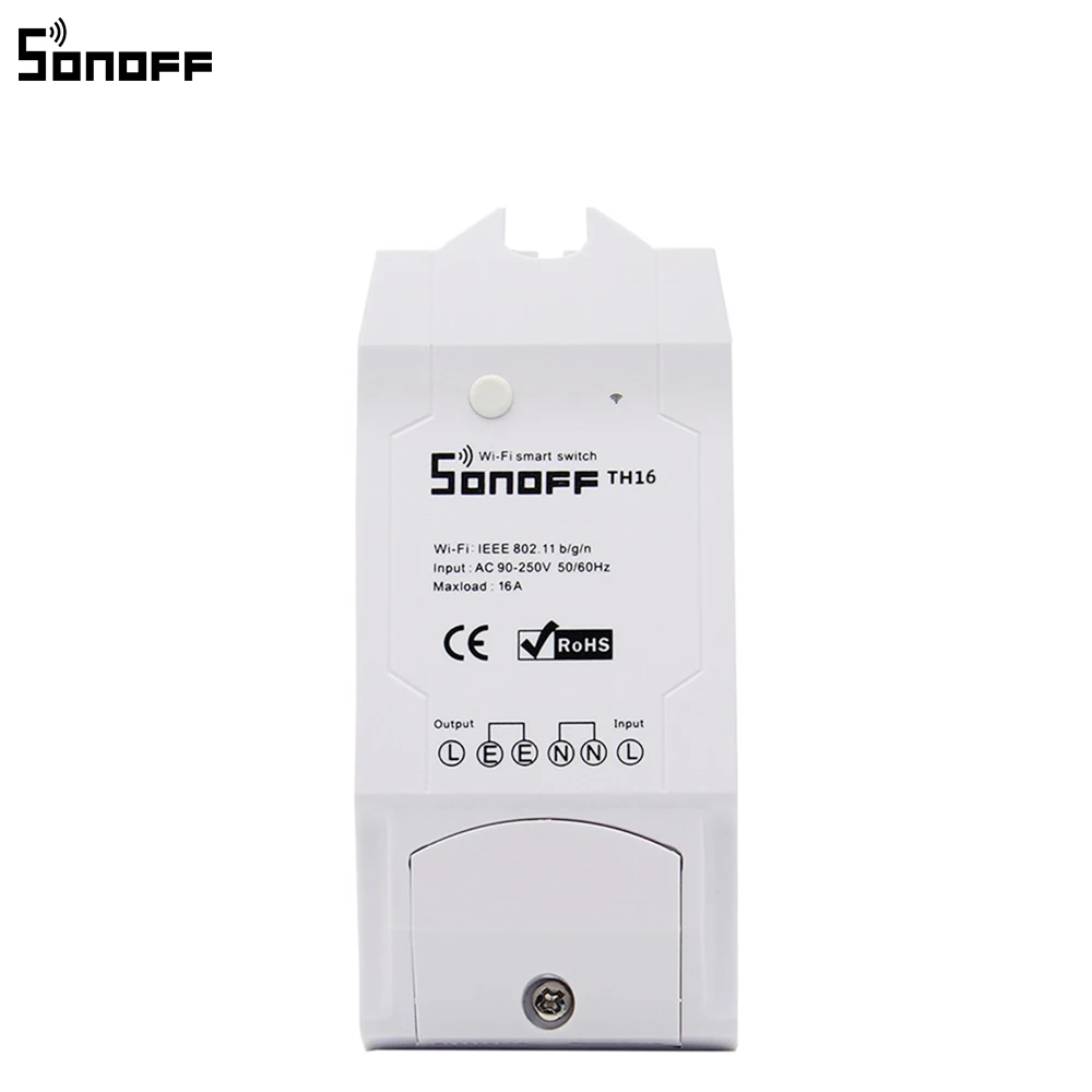 Sonoff TH16 15A Wifi умный переключатель поддержка температурного монитора датчик
