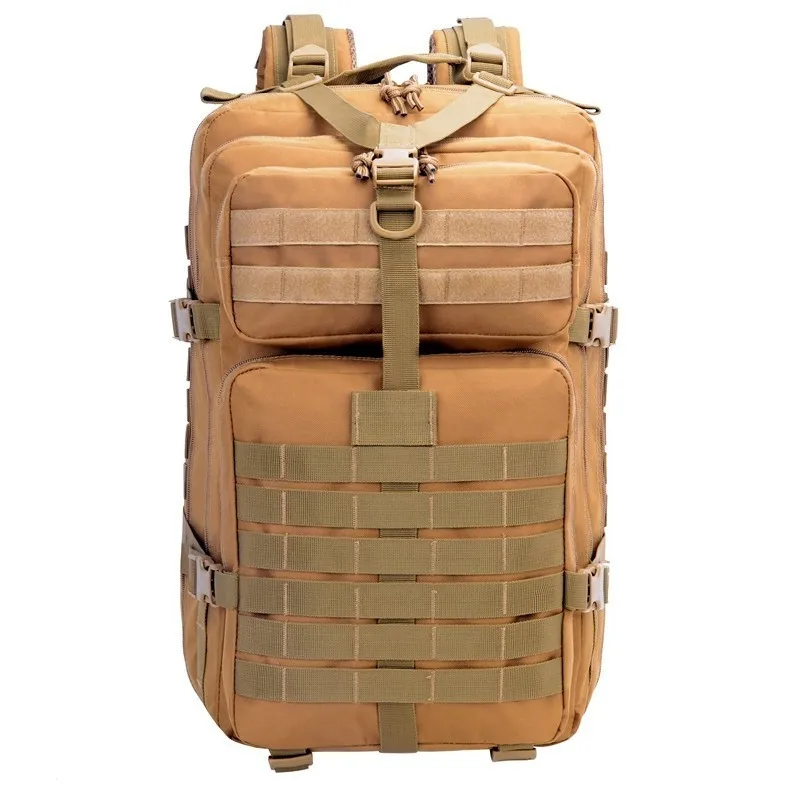 Khaki 45L мужские военные тактические рюкзаки охотничий Молл армейский штурмовой рюкзак для путешествий, сумка для прогулок, Походов, Кемпинга - Цвет: Khaki