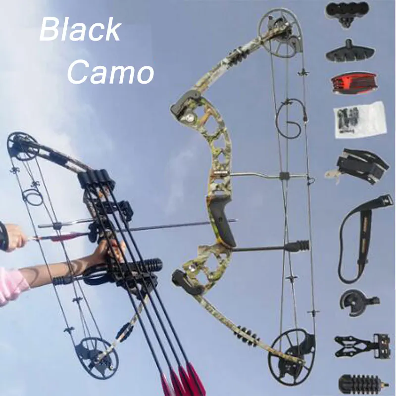 1 Set Archery Compound Bow With Accessories 30-70lbs 75%Left-off 320fps Powerful Right Hand Outdoor Shooting | Спорт и развлечения