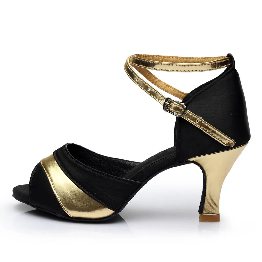 Женские туфли для бальных танцев YOUYEDIAN латиноамериканских на каблуке #