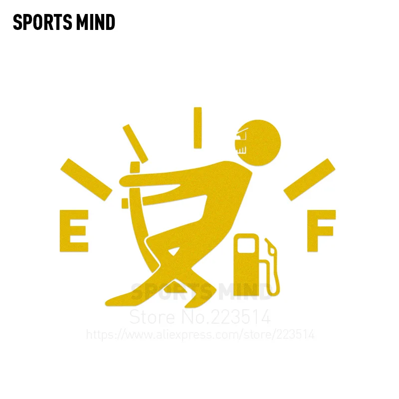 Забавная Автомобильная наклейка Sports Mind светоотражающая виниловая на топливный