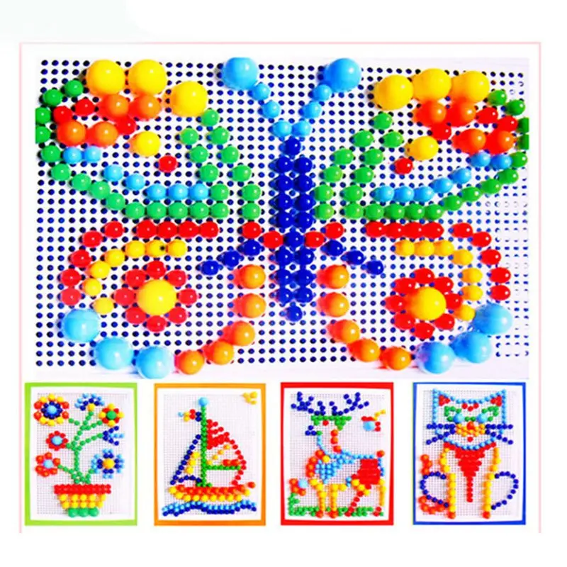 Лидер продаж DIY мозаика гриб гвоздя комплект головоломки Игрушечные лошадки