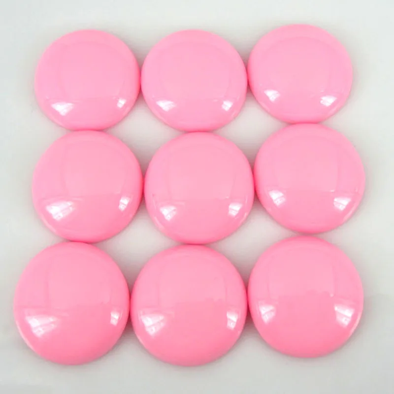 40 шт. розовые круглые кабошоны с плоской задней стороной 3/4 дюйма для рукоделия