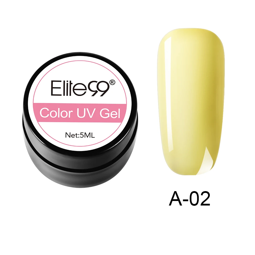 A-02 Elite99 Гель-лак гель uv Vernis светодиодный Гель-лак для ногтей художественный Гель-лак для ногтей чистый цвет Гель-лак 5 мл Гель-лак es Soak Off Nail Art - Цвет: A-02