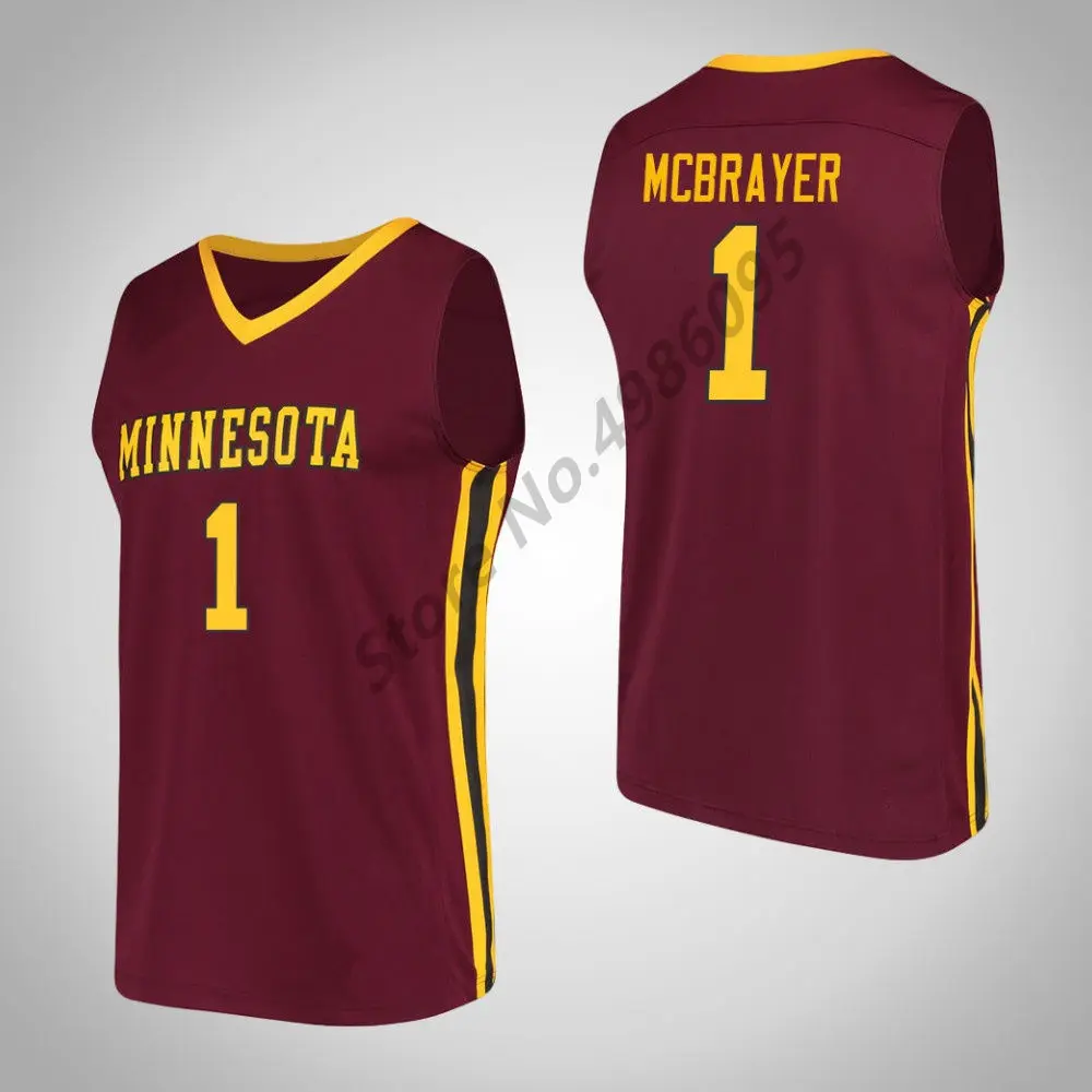 Minnesota Golden Gophers College 1 Dupree McBrayer 2 Nate Mason 3 Murphy 4 Jamir Harris Basketball Jersey Mens Custom Any Name |