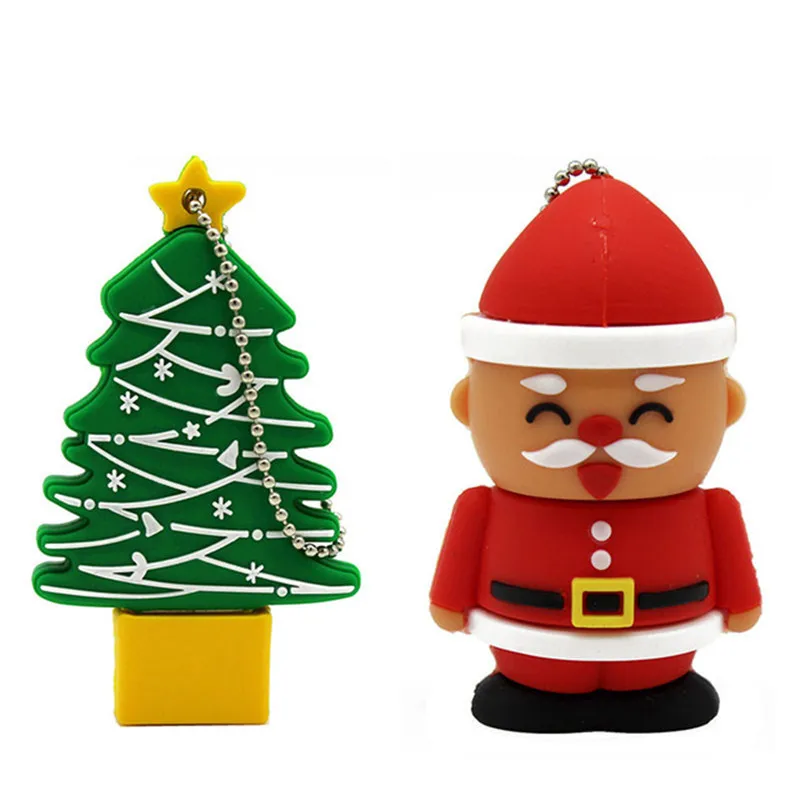Санта Клаус usb2.0 Рождественская елка usb флэш-накопитель 4 ГБ 8 16 32 Рождественский