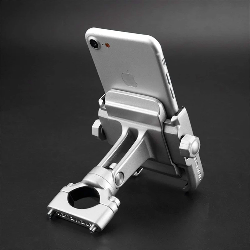 Silver Мотоцикл держатель мобильного телефона для KAWASAKI Z250 Z300 Z800 Z1000 Ninja 400 Versys 650 Стенд поворотный установлен на руль - Цвет: Silver