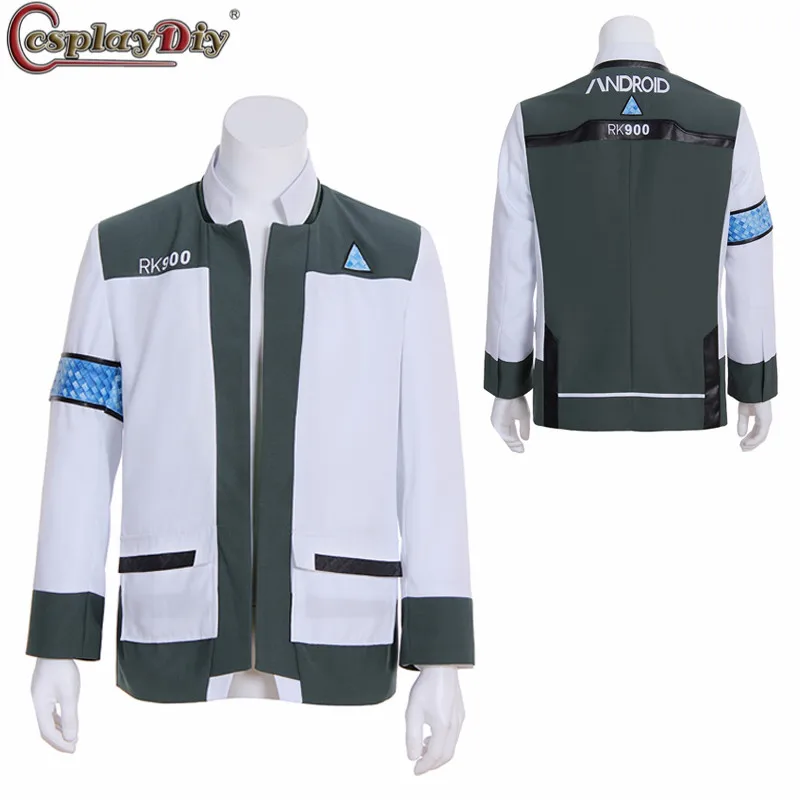 

Detroit Become Human Connor Android RK900 Agent Suit Uniform Cosplay Men Coat Jacket Top Halloween Outfit Costume Fancy Dress