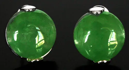 Серьги из серебра 925 пробы с натуральным зеленым нефритом 5 29|earrings fashion|fashion earrings925