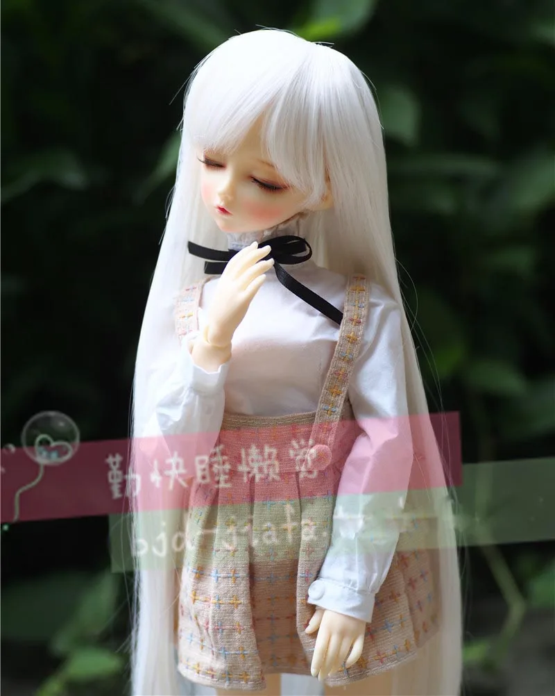 1/3 1/4 1/6 1/8 новый стиль Bjd SD парик для куклы высокотемпературный проволочный Белый