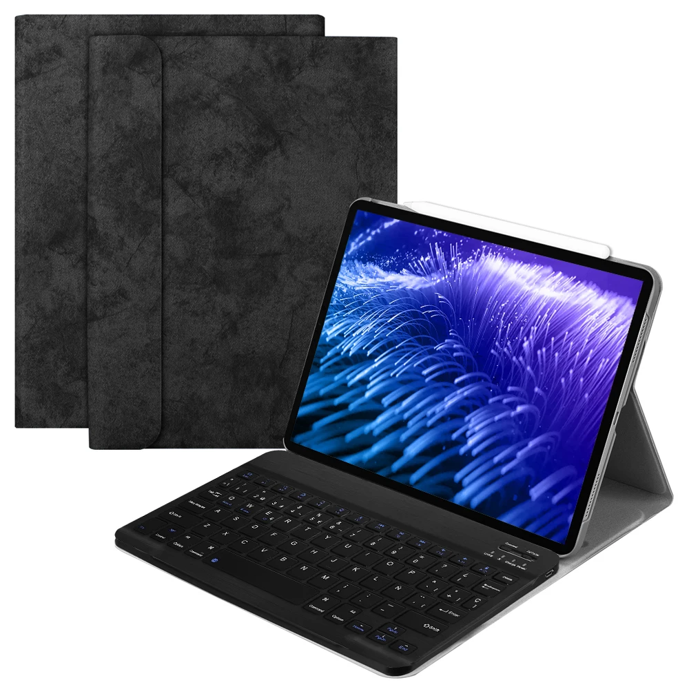 Чехол для клавиатуры iPad Pro 11 дюймов 2018 ультра тонкий умный русский/испанский