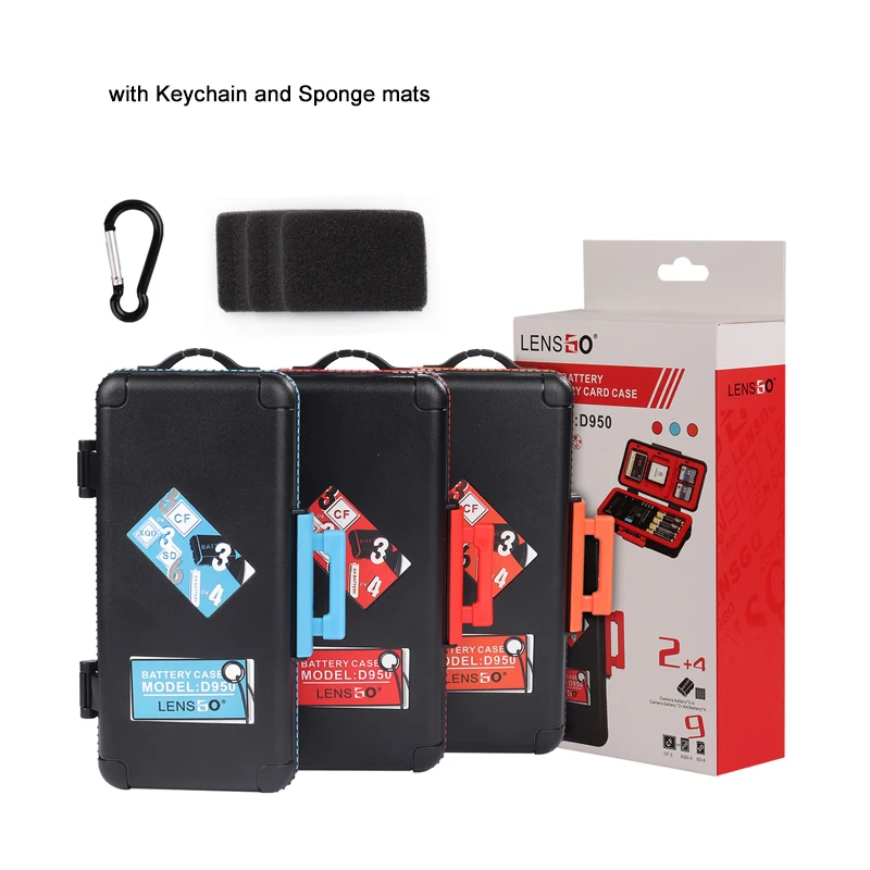 Бокс для хранения аккумулятора камеры LENSGO AA SD CF XQD чехол карты памяти