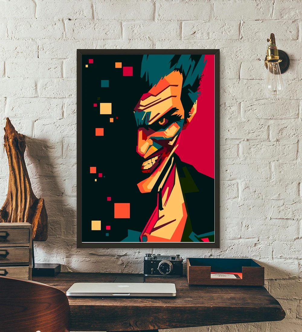 Joker Pop Art DIY Краска для рисования по номерам набор на холсте краска каллиграфия