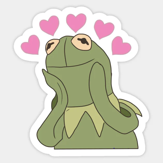 1 шт. наклейка Kermit In Love ПВХ стикер для автомобиля мотоцикла чемодана скейтборда