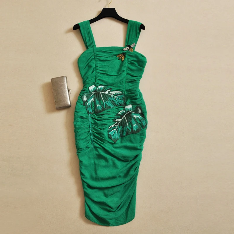 Высокое качество новинка 2020 дизайнерское подиумное платье женское с вышитыми