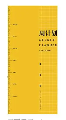 Креативный ежедневник конфетного цвета, ежедневник, мини-блокнот, время, Расписание, план, план, список, заметки, Escolar Papelaria - Цвет: weekly planner