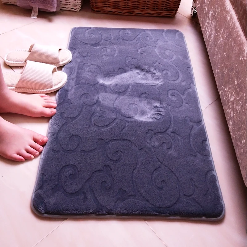 6090cm new brand large thicken bathroom rug floor pad modern non slip bath mat mechanical wash home decor carpet free shipping free global shipping