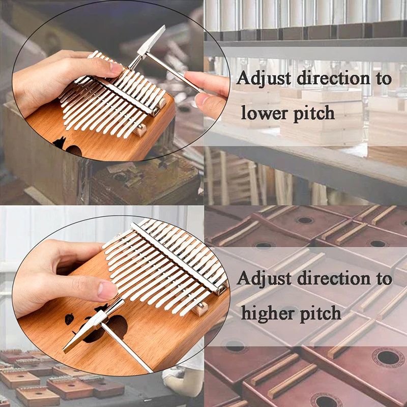 

Enya 17 Keys Kalimba Thumb Finger Piano High-Quality Solid Wood Mahogany Body Musical Instrument With Learning Book Tune Hammer
