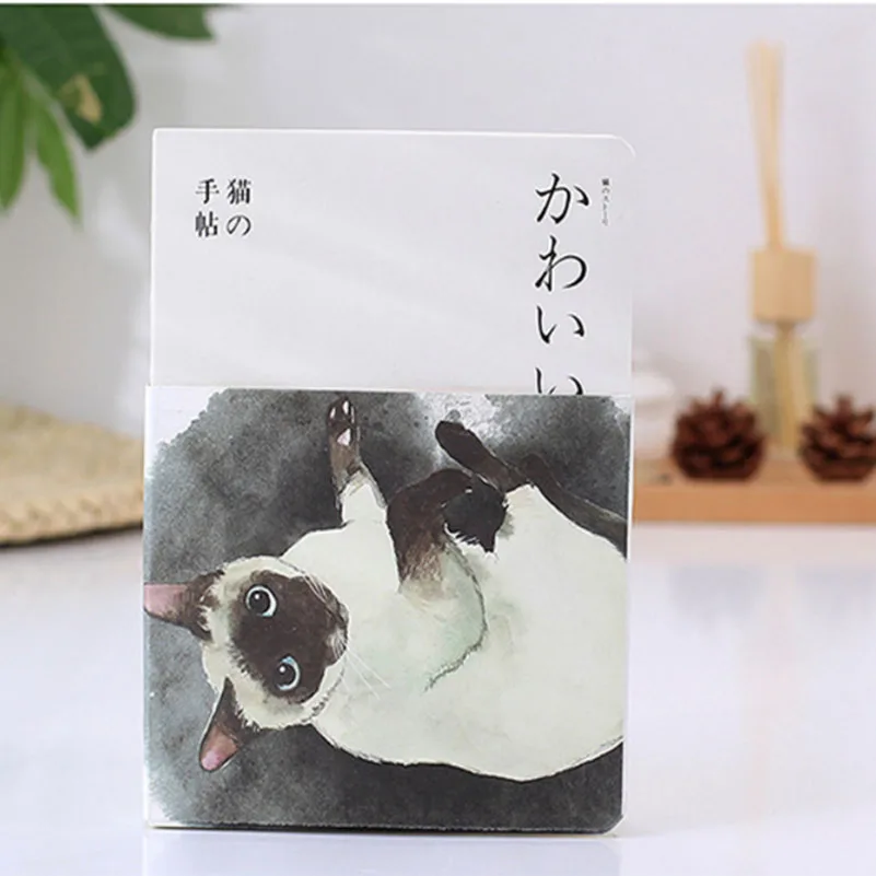 Милый Кот пустой винтажный альбом дневник Рисование Акварельная живопись