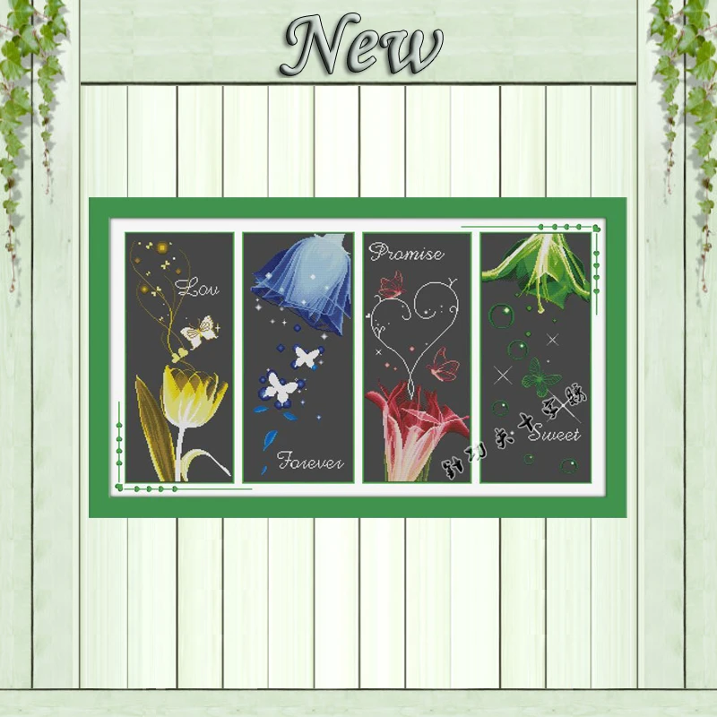 

Набор для вышивки крестиком из холста, с изображением прекрасных цветов, лилии, DMC 14CT 11CT, черная ткань без принта