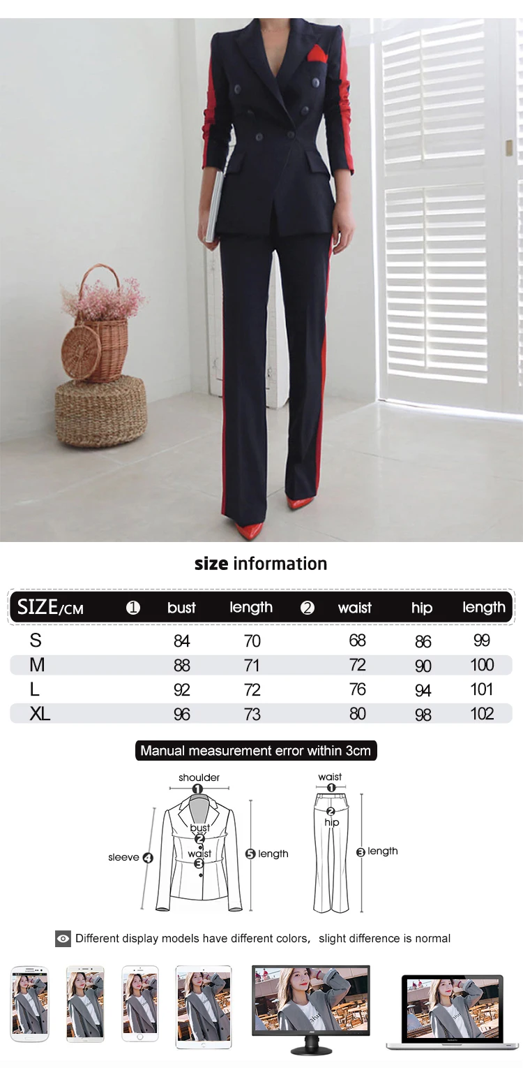 New arrival women high quality temperament fashion wild suit slim pant comfortable thick warm trend outdoor office pant suits