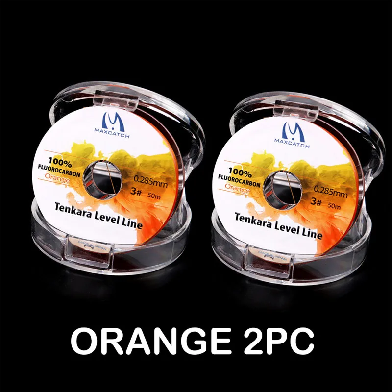 Orange 2pc Линия Maximumcatch Tenkara Level 30 м 2,5#/3,0# фторуглеродная розовая леска Tenkara Fly - Цвет: Orange 2pc