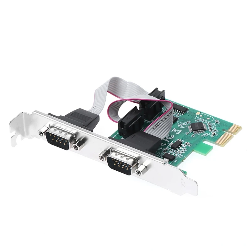 

1 комплект PCI-E PCI к двойному последовательному DB9 RS232, адаптер последовательного контроллера, карта экспресс, 2 порта, высокая скорость