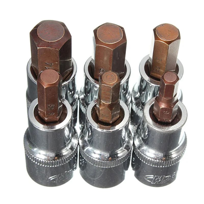 1/2 &quotS2 и Cr V сталь 12 мм (12 5 мм) Hex Torx Star Bit Socket Set|Электрические ключи| |