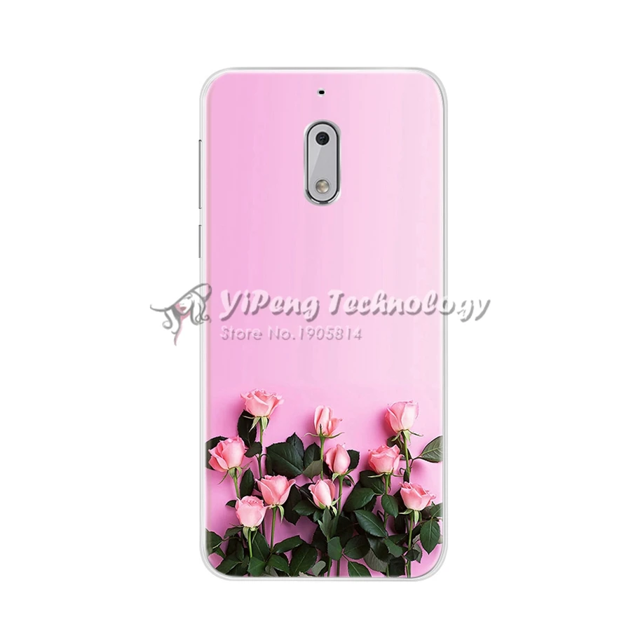Мягкий чехол с рисунком для Nokia 6 2017 мягкий силиконовый Coque Funda защитный телефона
