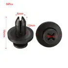 50 шт., фиксаторы для автомобильного бампера, 6 мм