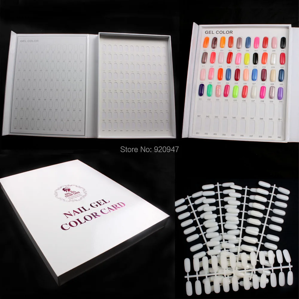 Профессиональный 216 цветов Гель лак для ногтей дисплей книга диаграмма и 9 шт