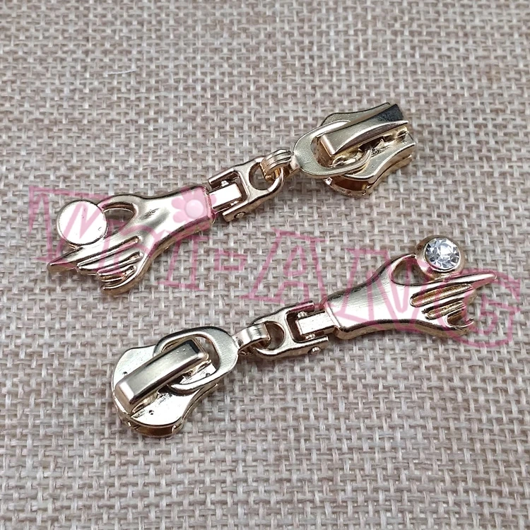 20 шт./лот 5 # слайдеры на молнии из цинкового сплава с блестящими стразами | Дом и