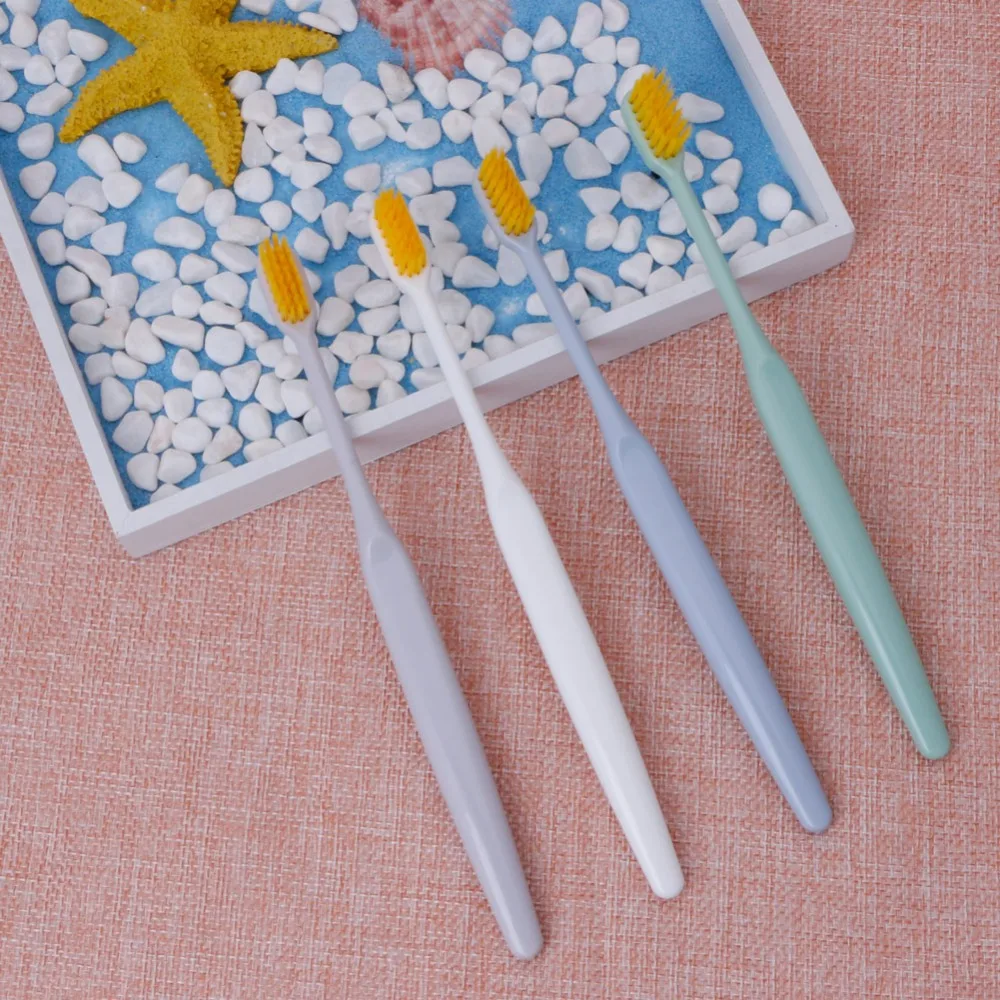 4 шт. Глубокая очистка тонкая супер зубная щетка с мягкой щетиной для здоровья