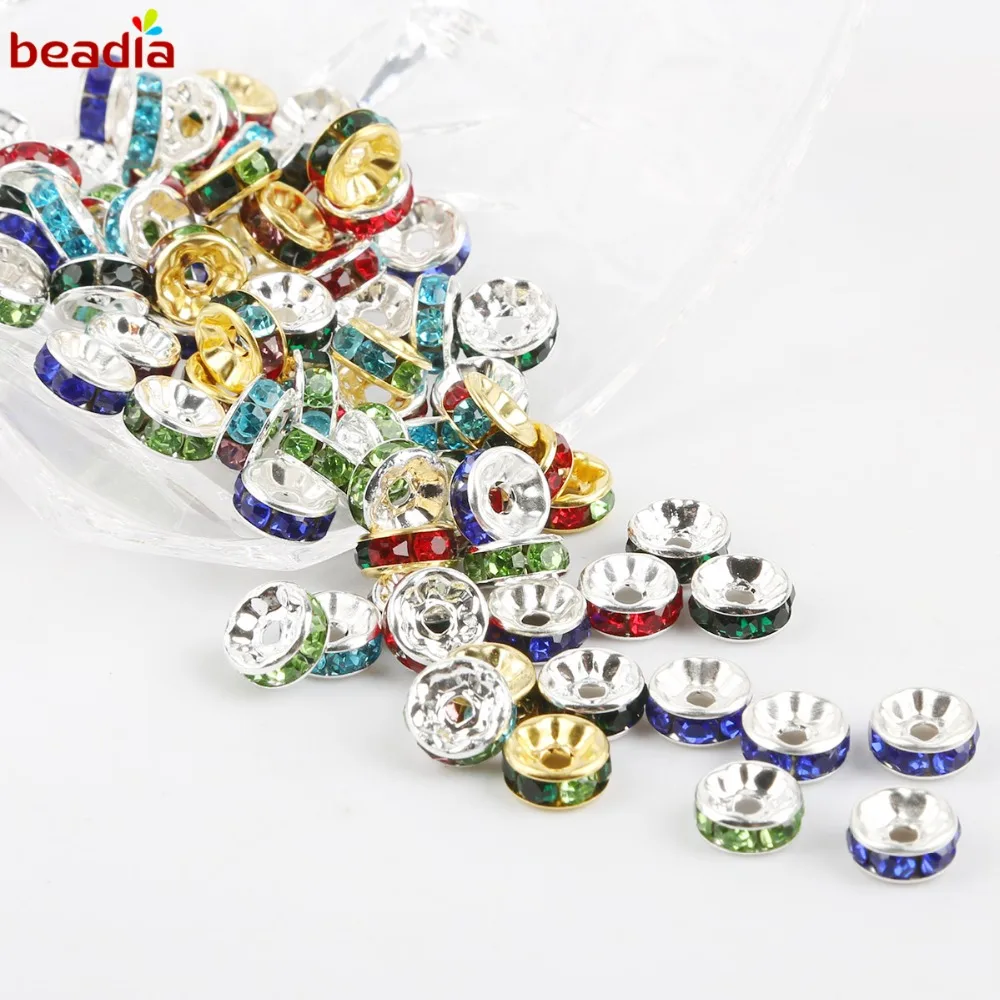 6 мм хрустальные стразы Rondelles свободные бусины-разделители для самостоятельного