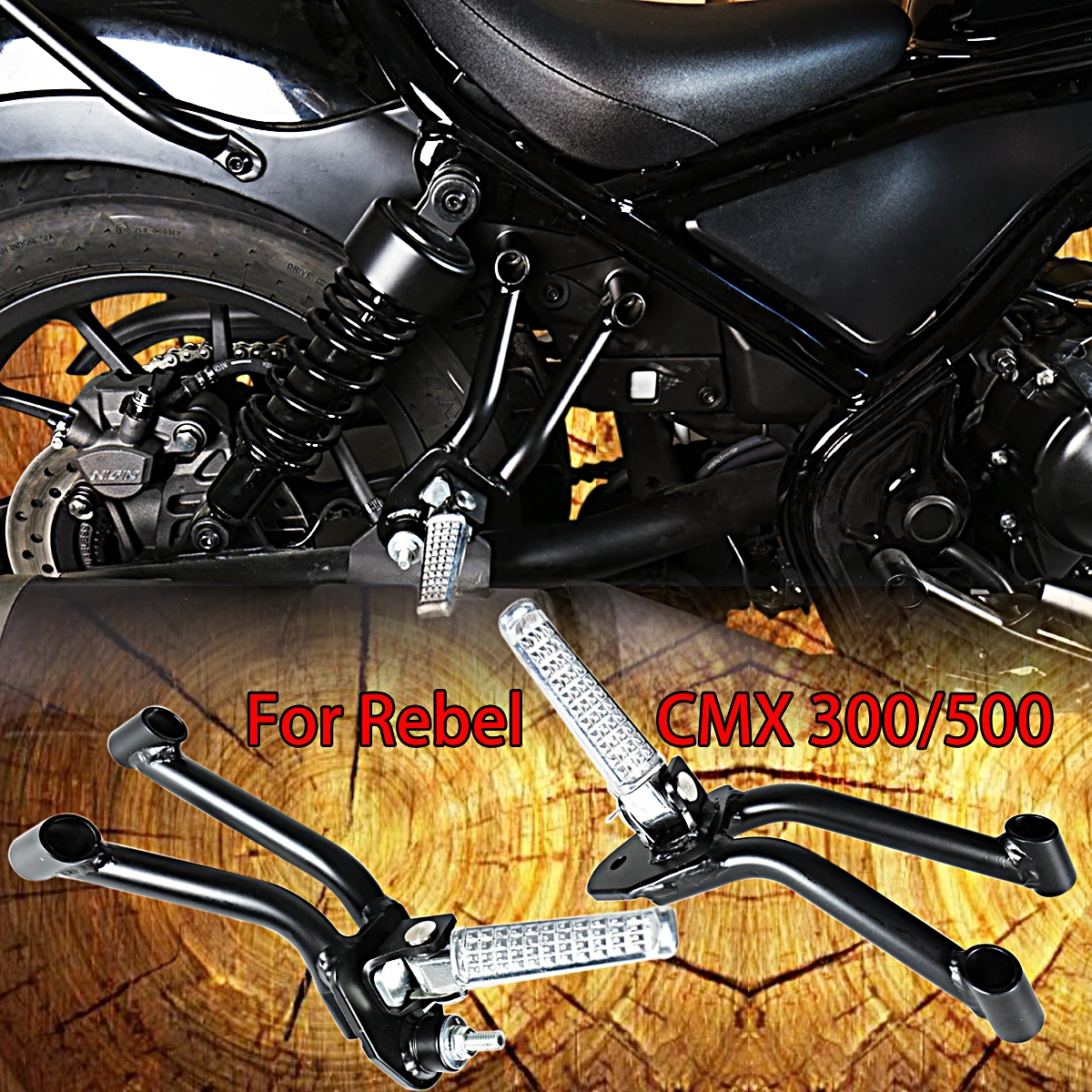 1 пара задних кронштейнов для пассажиров с подножками Honda 17 18 Rebel CMX 300 500 и