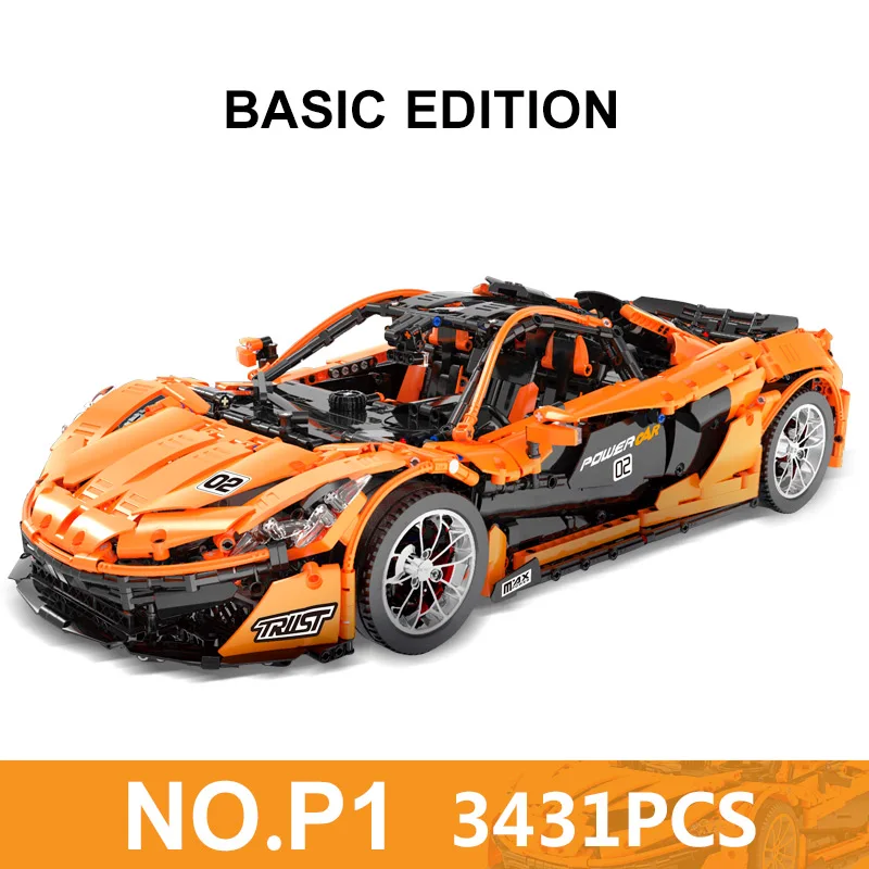 YS13090 1-8 соотношение Technic серия mlaren P1 Комплект гоночных автомобилей приложение RC модели строительные блоки мощность двигатель функция игрушки Fit 20087 - Цвет: YS13090