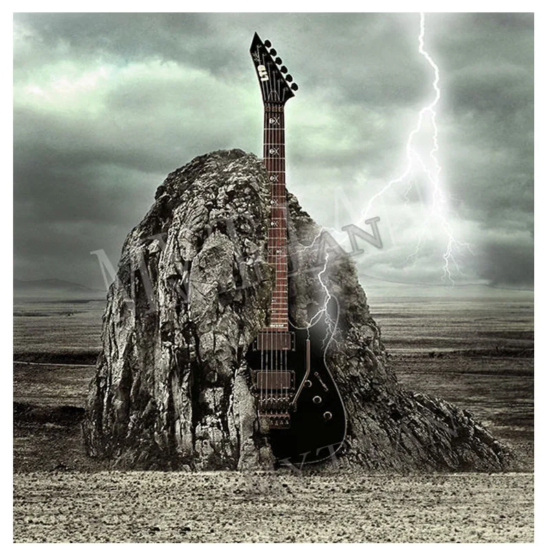 Пляжная гитара 5D сделай сам алмазная вышивка ручная работа Алмазная мозаика из