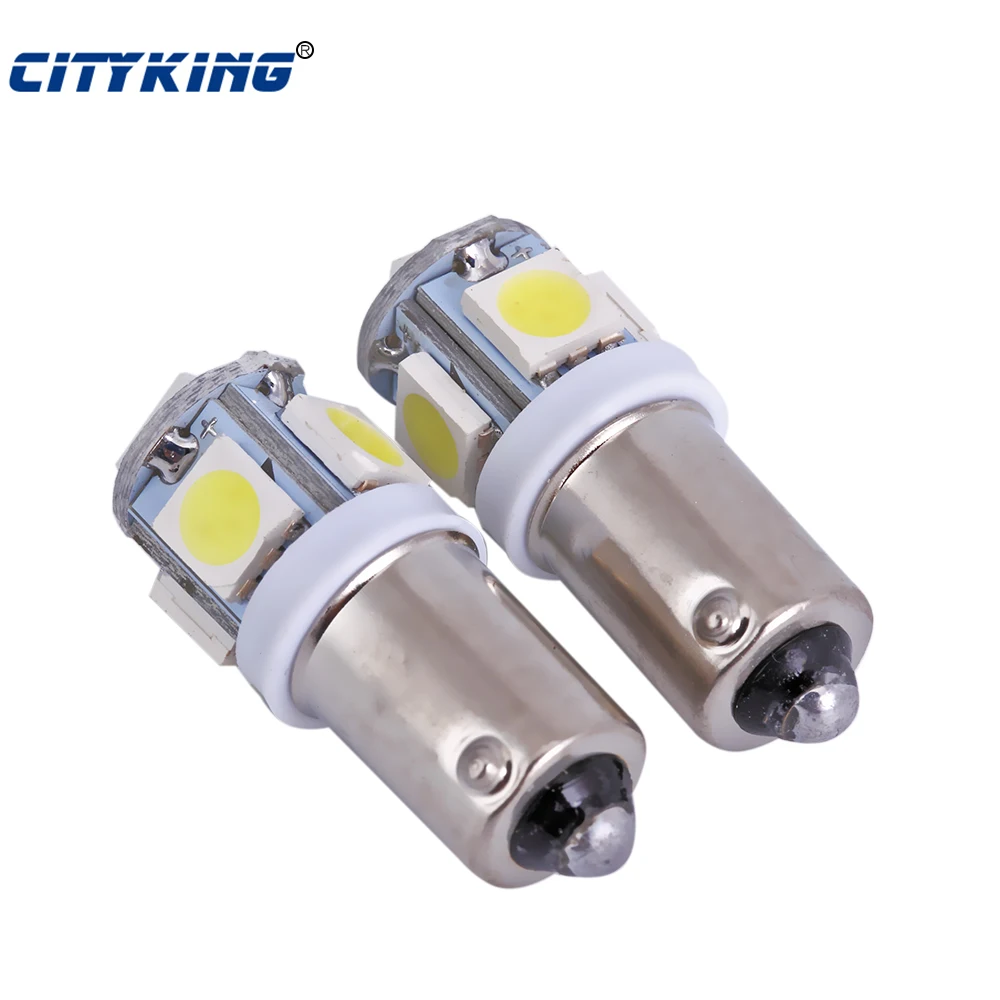 Бесплатная доставка 10 шт./лот Автомобильные светодиодные лампы BA9s led 5led 5050 SMD t4w