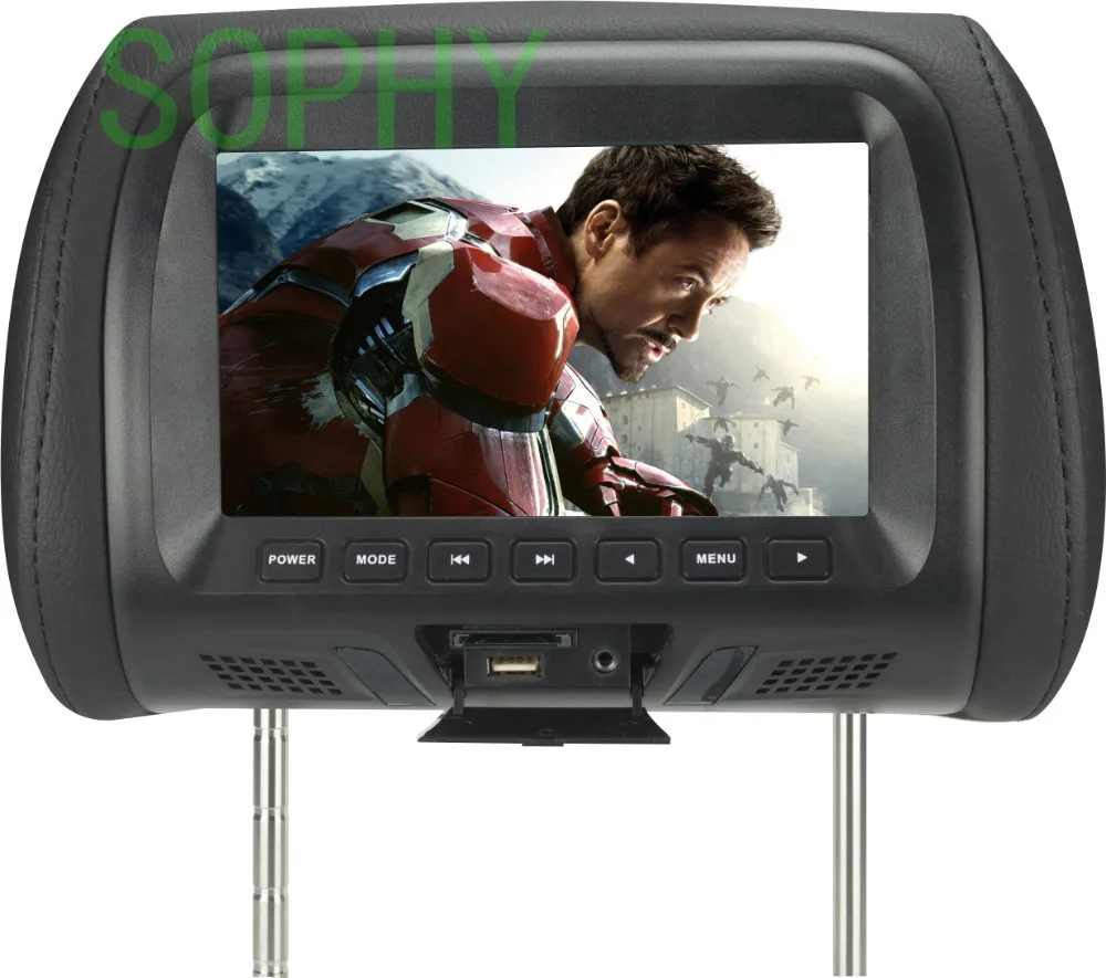 Универсальный 7 дюймовый автомобильный монитор подушки развлечения USB SD карта